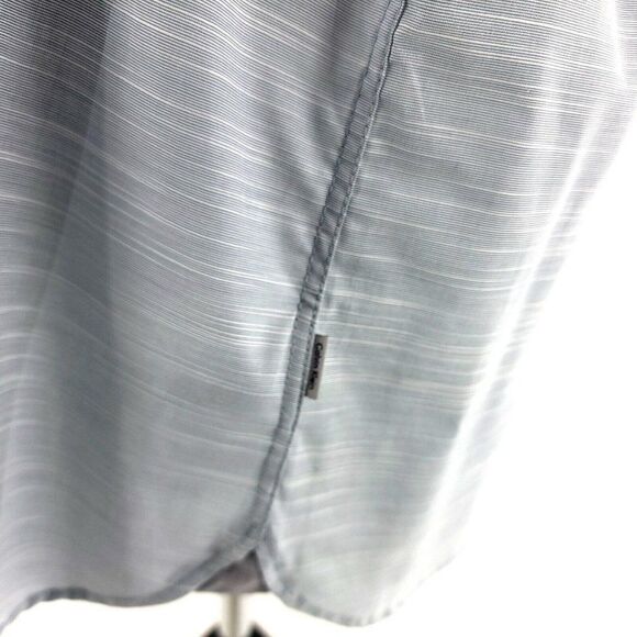 Calvin‎ Klein Gray Blue 2XL Button Front Dress Shirt Cotton Collared - Picture 3 of 10